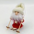 thumbnail image 5 of Esquí Papá Noel Adornos de Navidad Papá Noel Muñeco de nieve Elk Esquiador Gnomo Muñeca Árbol de Navidad Colgante Colgante Aficionados a los deportes al aire (A, 2 piezas), 5 of 5