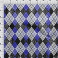 thumbnail image 4 of oneOone Polyester Spandex Medium Blue Fabric Argyle Sewing Craft Projects Fabric Prints By Yard 56 Inch Wide, 4 of 4