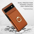 thumbnail image 3 of MYKOMI for Google Pixel 6A Wallet Case, Leather Case with Credit Card Holder and 360° Rotation Ring Stand, RFID Block Flip Leather Shockproof Cover, 3 of 7