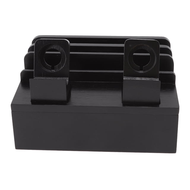Bamboo Charging Station Multifunction 5 Ports Charging Station Rack for Phones Tablets Watches Electronics Black