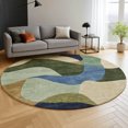 thumbnail image 6 of Addison Rugs Mayfield Premium Machine Washable Transitional Abstract Green Round Rug, 8' x 8', 6 of 6