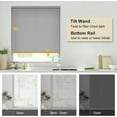 thumbnail image 5 of LazBlinds Cordless No Tools-No Drill 1" Vinyl Horizontal Mini Blinds, Light Filtering Blinds for Windows, Blinds & Shades for Window, 35 1/2" W x 48" H, Grey, 5 of 6