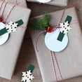 thumbnail image 4 of 10 Uds. De Clips de para Navidad, adornos navideños DIY, decoración de fiesta de año nuevo, Clip de pared de fotos, decoraciones para Kits de decoración para fiestas Pinza verde+flor blanca Injueey HA001767-05, 4 of 6
