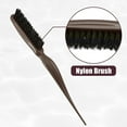 thumbnail image 4 of Unique Bargains Nylon Teasing Brush Three Row Salons Teasing Brush for Styling Backcombing Brown 8.86" Length, 4 of 7