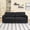 Black, variant on AOOWOW 79.5 Inch Teddy Cotton Linen Sofa, Minimalist Stylish Couch with Tapered Metal Legs, Metal Trim Accents and Hidden Storage Function, Light Gray