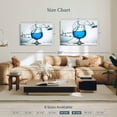 thumbnail image 4 of Elephant Stock Blue Cocktail Splash Wall Art - Horizontal Canvas Wall Art - Dining Room Wall Decor - Food And Drink Canvas - Blue And Decor - 39" x 26", 4 of 8