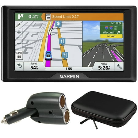 102 Bl Gps (Garmin Drive 60 GPS Navigator (US Only) Charger Bundle includes Garmin Drive 60LMT, UGC-102-BL Dual 12V Car GPS Charger and PocketPro XL Hardshell)