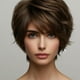 thumbnail image 5 of Pisexur Belleza Maquillaje Peluca corta de estilo europeo para mujer: fibra sintética lisa, voluminosa y lujosa con raya en medio para un look moderno.para mujeres y hombres, 5 of 6