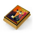 thumbnail image 1 of Handcrafted Italian Ercolano Musical Jewelry Box - "Together" By Rosina Wachtmeister - Joy to the World - SWISS, 1 of 2