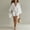 #0100-White, variant on Neewe Women Summer Cotton Linen Short Sets 3 Piece Shorts Top Lounge Beach Vacation Three Piece Outfits Tracksuits