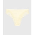 thumbnail image 5 of Cheeky Panty With Lace Trim in Lemon Icing, 5 of 5