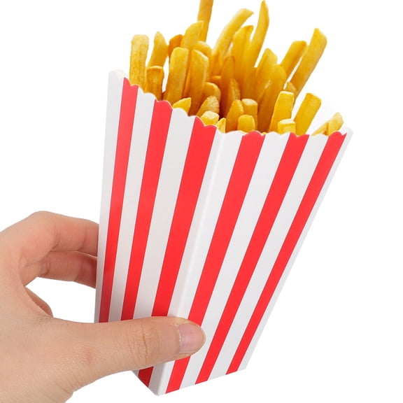 LOLIPPYY 50-Pack Disposable Popcorn Containers in Assorted Colors for Parties, Carnivals, and Snack Serving