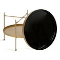thumbnail image 2 of Kate and Laurel Nira Modern Round Tiered Coffee Table, 26 Inch Diameter, Black and Gold, Metal Table, 2 of 7