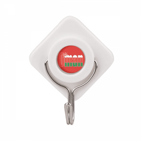 

Oman Country Flag Name Art Deco Fashion Adhesive Wall Hooks Hanging Self Sticky