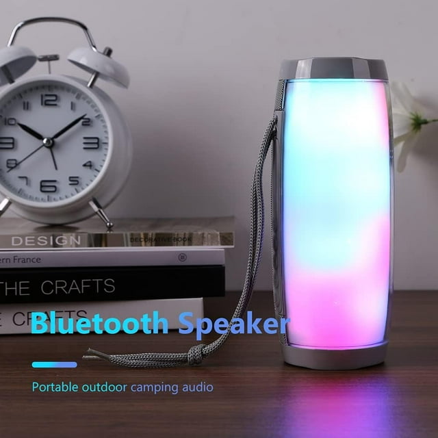 Hweilai Enceinte Bluetooth Portable Enceinte Sans Fil Étanche TG-157 Enceinte Bluetooth Portable Extérieure avec Lumières Colorées