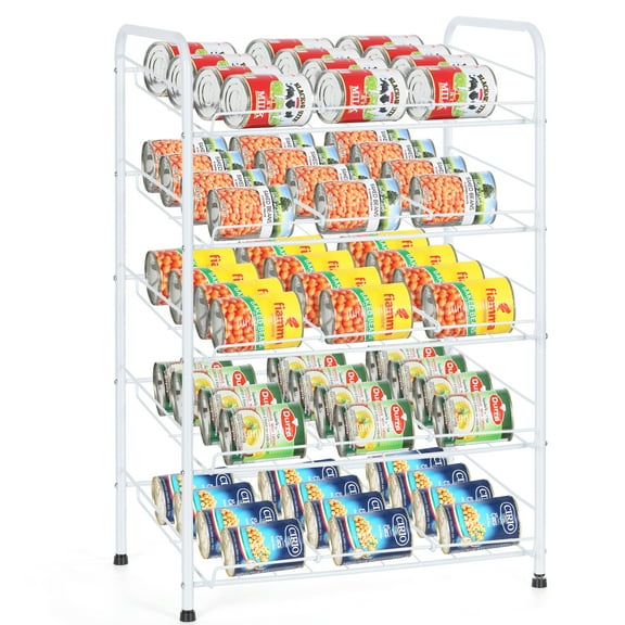 Tank Rack Organizer, 5-Tier Tank Storage Dispenser for up to 60 cans, for pantry kitchen cabinets