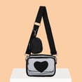 thumbnail image 3 of Bolso Bandolera Btafrte PVC Transparente Love Fashion Shoulder Bag Con Bolso Pequeño negro, 3 of 9