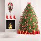 thumbnail image 2 of Lucakuins Corona de Navidad para Puerta Frontal, Bolas de Cono de Pino Bowknot Guirnaldas Brillantes, Guirnalda Iluminada Fiesta Adornos Festivos Decoraciones de Fiesta Lucakuins Decoración festiva, 2 of 8