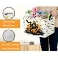 thumbnail image 3 of BOOHIT Large Halloween Gift Basket for Kids Cute Baby Candy Storage Bin Women Decor(Castle Pumpkin Bat), 3 of 7
