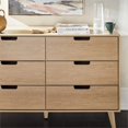 thumbnail image 4 of Walker Edison Simple Wood 6 Drawer Dresser with Cut Out Handles - Riviera Beige, 4 of 12