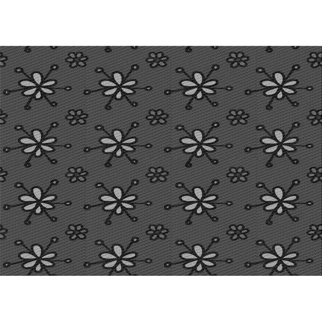 Ahgly Company Machine Washable Indoor Rectangle Transitional Charcoal Black Area Rugs, 8' x 12'