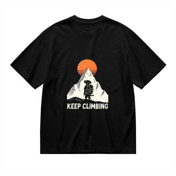 T Shirt for Men, Keep Climbing,Dog Mountain Print 1, Vintage Graphic Tees Men, 23986008,S