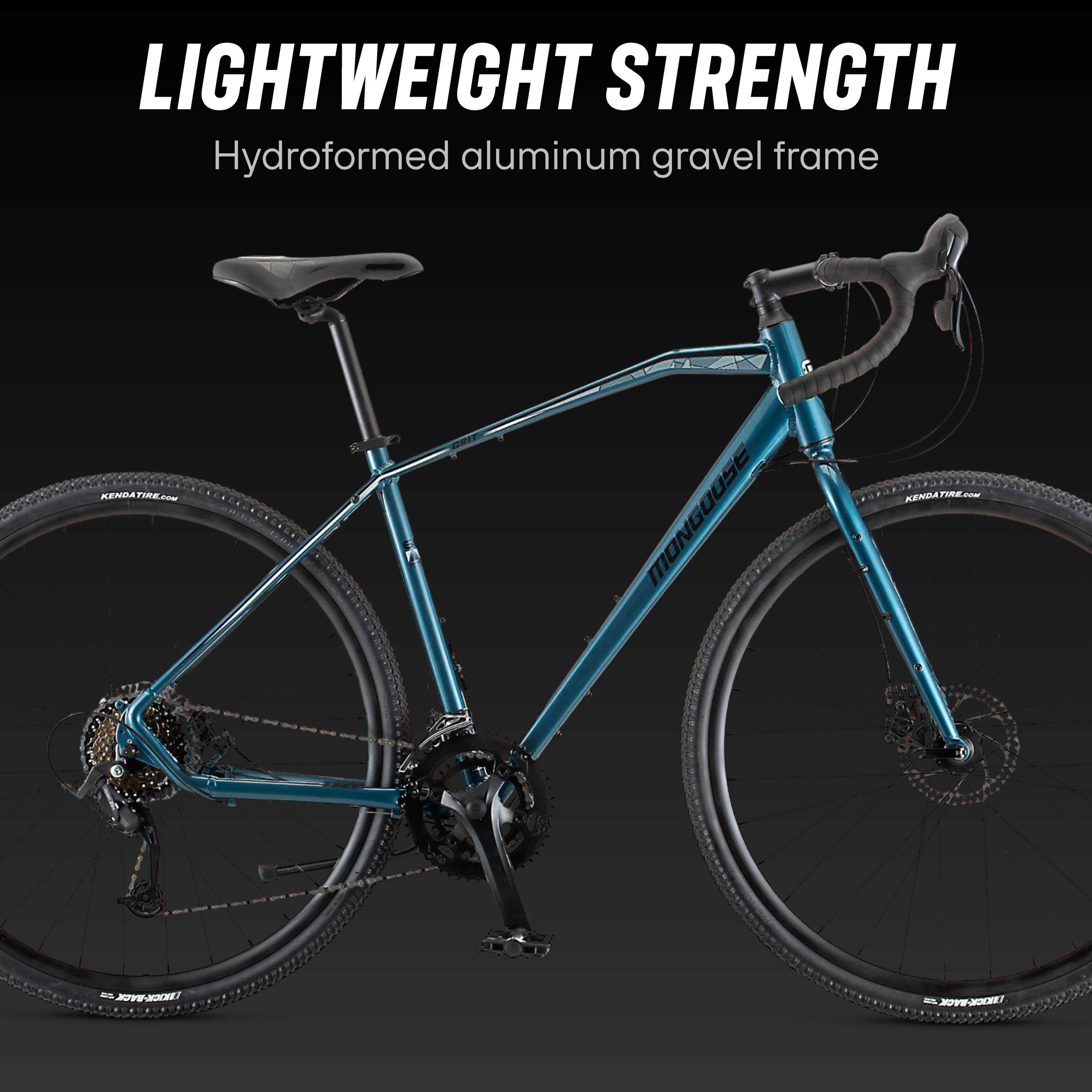 Mongoose Grit Adventure Road Bike, 14 Speeds, 700c Wheels, Blue, Ages 14+ - image 4 of 8