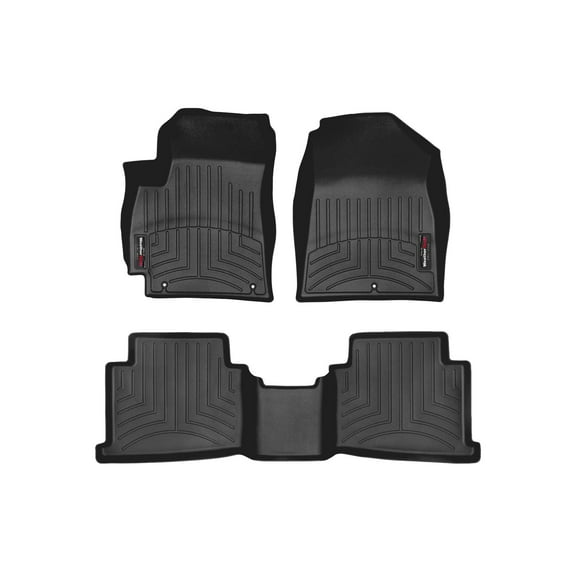 WeatherTech Custom Fit FloorLiners compatible with 2021-2026 Kia Seltos - 1st & 2nd Row, Black