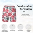 thumbnail image 5 of Lsque Mens Swim Trunks Rose Flowers Pattern - Bathing Suit Compression Liner - Beach Swim Shorts Swimwear - (S-3XL) - Stretch Quick Dry -3X-Large, 5 of 9