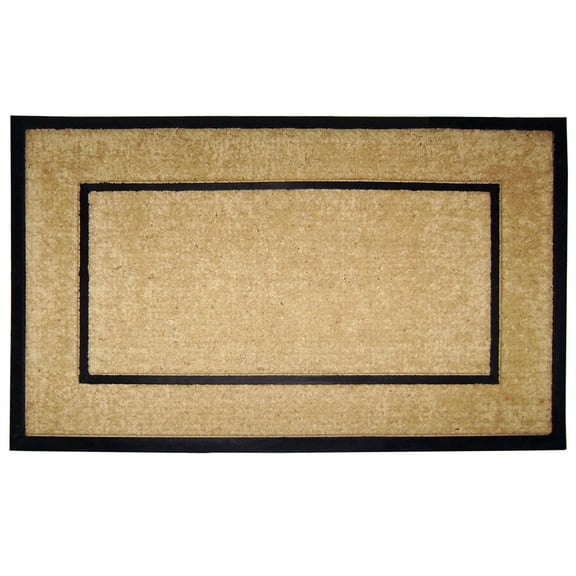 Coir with Rubber Frame Door mat Single Picture Frame - Plain 30" x 48"