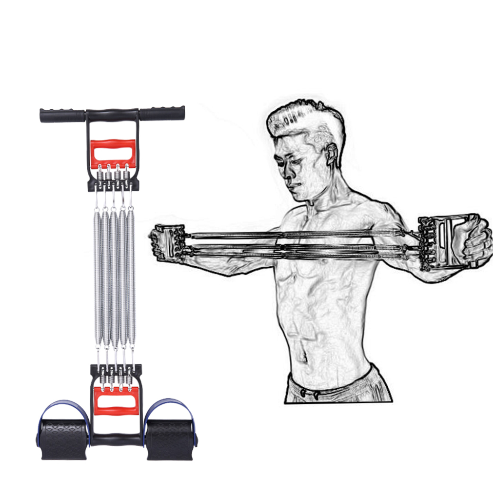 FUEENIRVA Assorted Color Muscles Strengthen Exerciser Spring Steel Physical Rally Equipment for Home Use