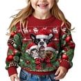 thumbnail image 2 of Stamzod Boys Girls' Pullover Sweaters Fall Winter Long Sleeve Crewneck Cable Knit Sweater Size 10-12 Kids Christmas Sweater, 2 of 10