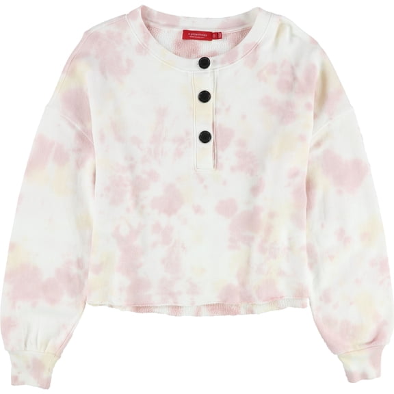 n:philanthropy Womens Pratt Tie-Dye Sweatshirt, White, Small