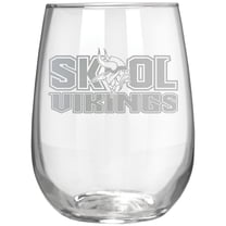 Minnesota Vikings Etched 17oz. Rally Cry Stemless Wine Glass