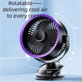 thumbnail image 7 of 3-in-1 USB Rechargeable Clip-on, Stand, Wall-Mountable Fan, 3-Speed Adjustable Airflow for Office, Home, RV, 360° Rotation, Quiet Fan for Outdoor Travel and Camping, 7 of 7
