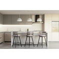 thumbnail image 2 of Steve Silver Gene Metal and Beige Faux Leather Swivel Bar Stool, 2 of 9