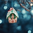 thumbnail image 6 of Nmdmisc Gingerbread House Ornaments Holiday Christmas Tree Ornament Set Gingerbread Christmas Decor with Rope Gingerbread House Decor Xmas Decorative Hanging Ornaments for Xmas (C,1Pcs), 6 of 6