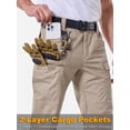thumbnail image 2 of NAVEKULL Men's Stretch Ripstop Cargo Pants Water-Resistant Lightweight Flex EDC Hiking Work Pants with 11 Pockets, 2 of 7