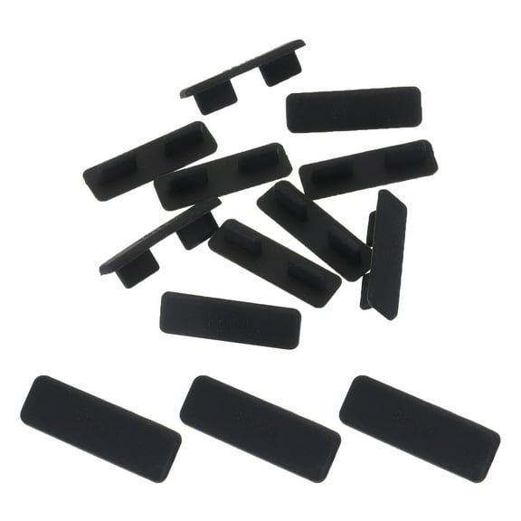10pcs PCI Express X1 Port Duct Covers Caps Silicone Plug Protector for PCI-E X1 Female End, Black