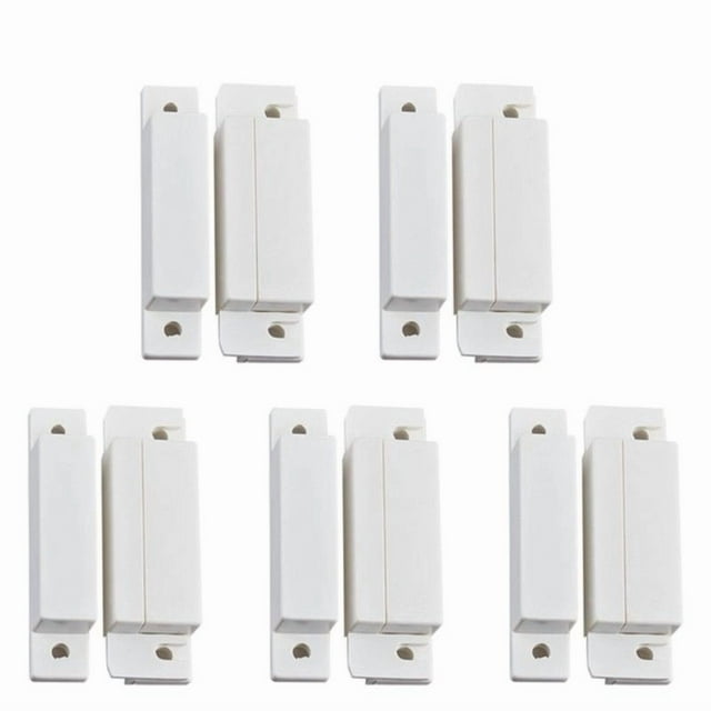 5PCS Wired Door Window Sensor, Detector Magnetic Door Contact Sensor Switch For Burglar Alarm System Kit ,Consistent Performance
