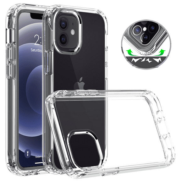Silicone Clear Case for iPhone 12 Pro Max 12Pro 12mini  Shockproof Protective Case Cover
