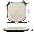 thumbnail image 5 of Flower Chair Seating Cushion, Dandelion Flower Pattern Botanical Cheering Happy Classical Illustration, Soft Seat Pads for Office with Anti-slip Backing, 16"x16", Green Pale Pink White, by Ambesonne, 5 of 7