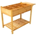 thumbnail image 5 of 32" Tall Elevated Wood Raised Garden Bed with 8 Grids, 5 of 16