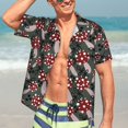 thumbnail image 7 of Pofeuu Autumn Forest Mushrooms Print Hawaiian Shirt for Men Sleeves Casual Button Down Summer Beach Dress Shirts T-Shirts,Medium, 7 of 7