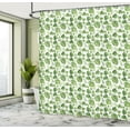 thumbnail image 5 of Ambesonne Leaves Shower Curtain, Monstera and Fern Foliage, 69"Wx84"L, Green Pale Green White, 5 of 5