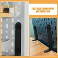 thumbnail image 6 of Toyvian 2Pcs Durable Black Pegboard Desk Mount Brackets for Reliable Panel Support, 6 of 8