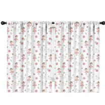 Blackout Kids Curtains,White Ballerina Swan Pattern Childrens Insulated Curtains Set Of 2,Bedroom Essentials,Toddler Room Decor 42"x63"