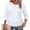 White, variant on Womens 3/4 Length Sleeve Tops Crewneck Ruched Summer Shirts 2026 Business Casual Outfits Blouses Spring Clothes White Tops