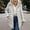 White, variant on AOOCHASLIY Women Coat Women's Winter Casual Loose Fashion Color Pocket Zippered Plush Waistcoat Tops Reversible Long Cotton Coat