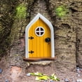 thumbnail image 5 of ZOELNIC Mini Elf Door, Miniature Fairy Gnome Home, Elf Home Door Windows Sculpture for Trees, Yard Art Garden Decoration, 5 of 16